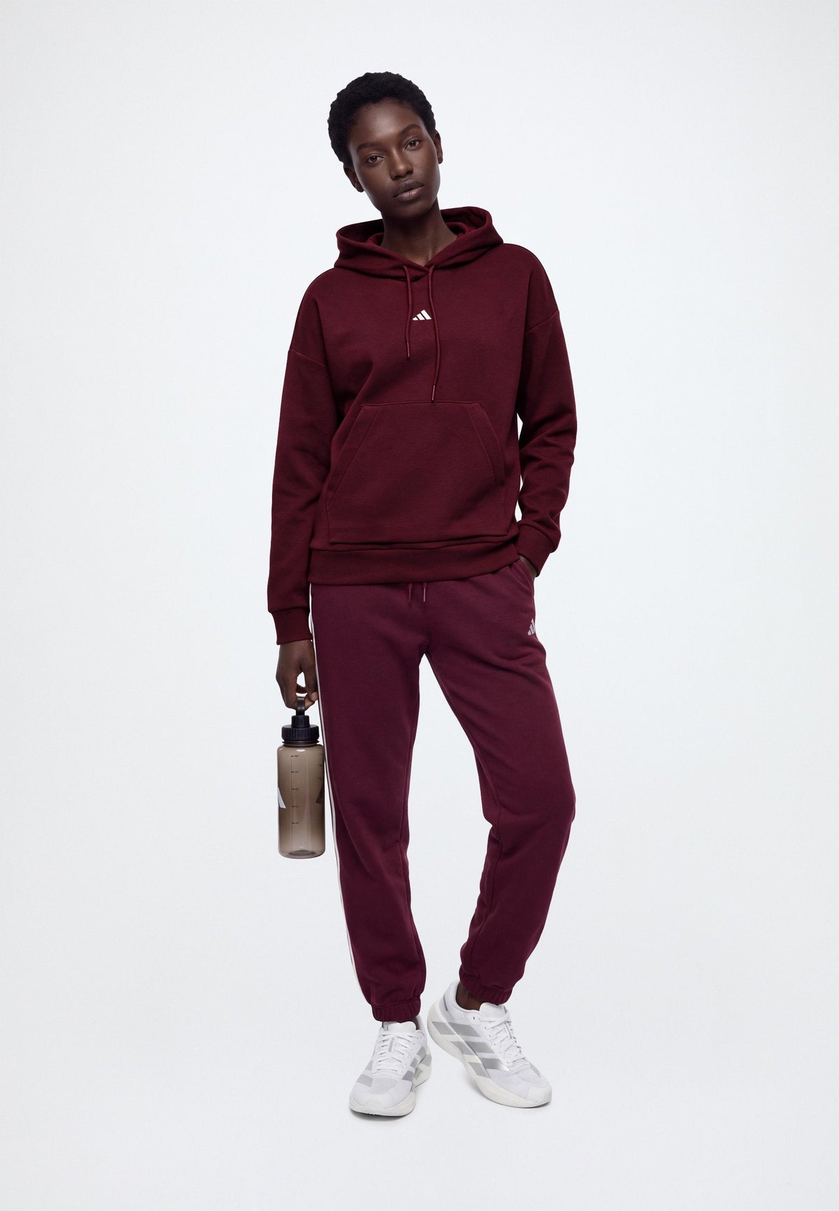 adidas Sportswear Essentials – Sweat à capuche Femme – maroon/white/bordeaux