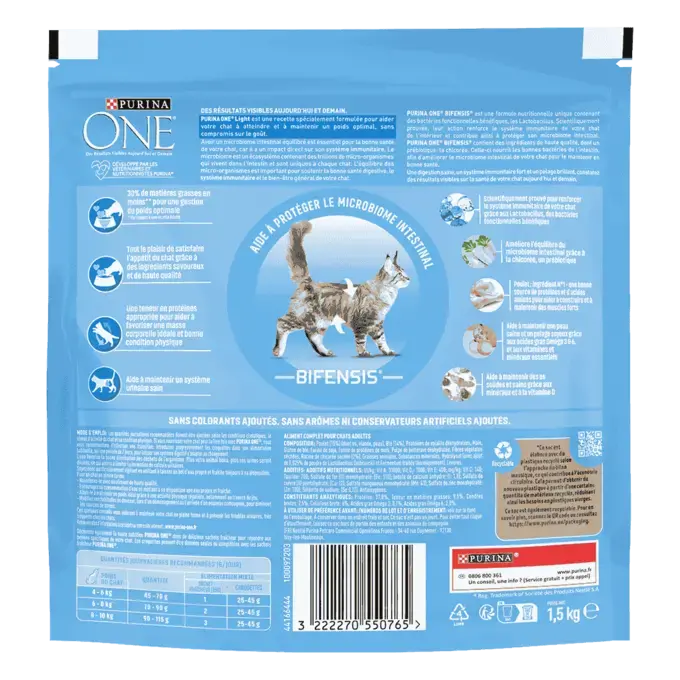 Purina® ONE® - Croquettes Light pour Chat en Surpoids au Poulet et au Blé