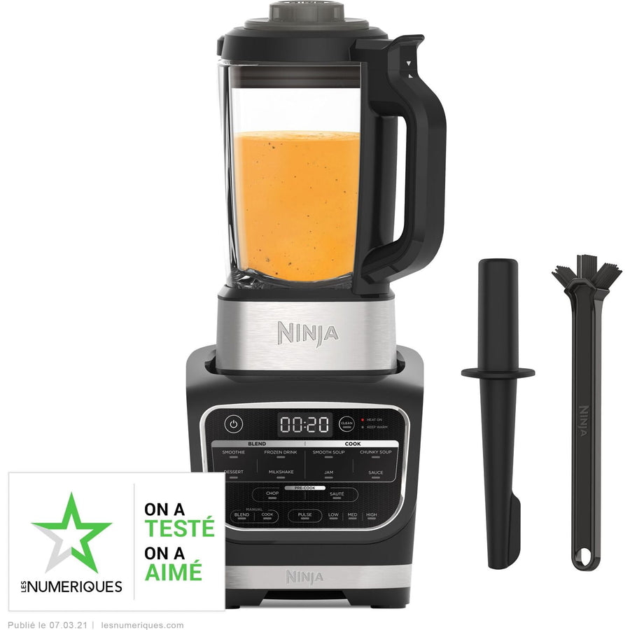 Batidora de vaso caliente Ninja Foodi 2 en 1 HB150EU- Vaso de vidrio Thermoresist - 1.7L