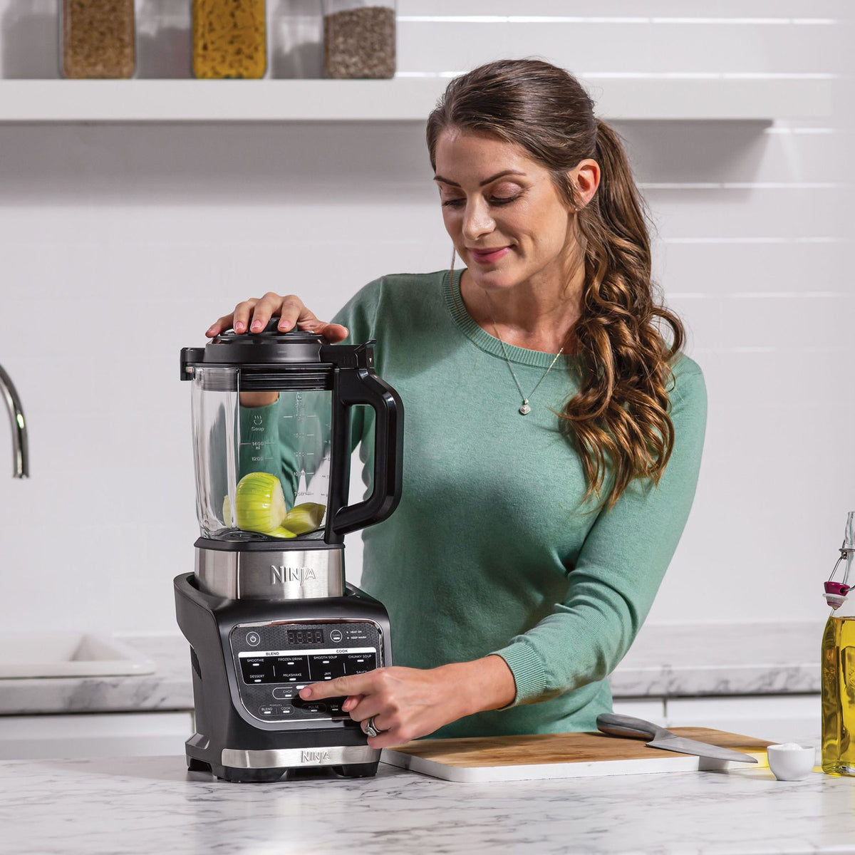 Blender chauffant Ninja Foodi 2-en-1 HB150EU- Bol Verre Thermoresist - 1.7L