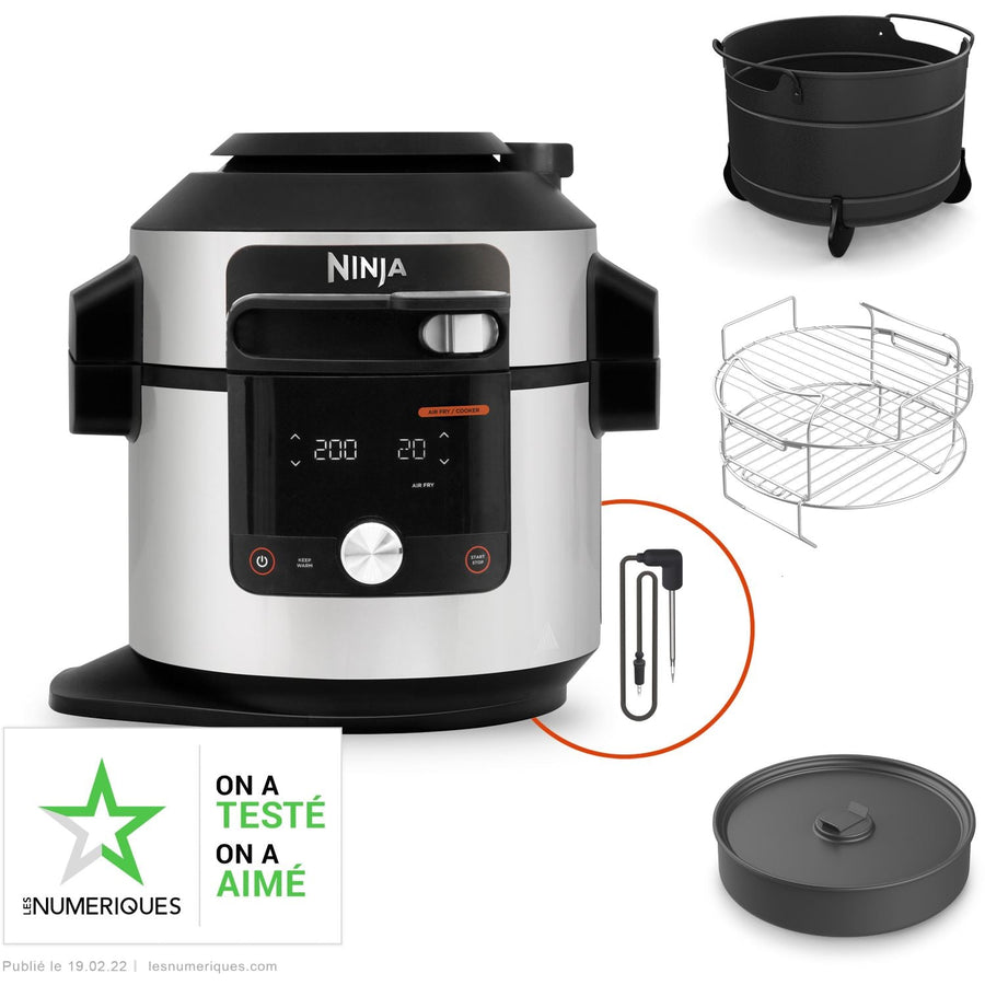 Olla multifunción Ninja Foodi Max OL750EU gris/negro 7,5 L, 14 modos de cocción incluido air fryer