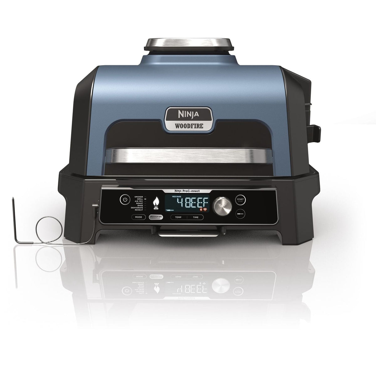 Barbecue électrique Ninja OG901EU Woodfire pro connect à poser, 44.5x26.5 cm