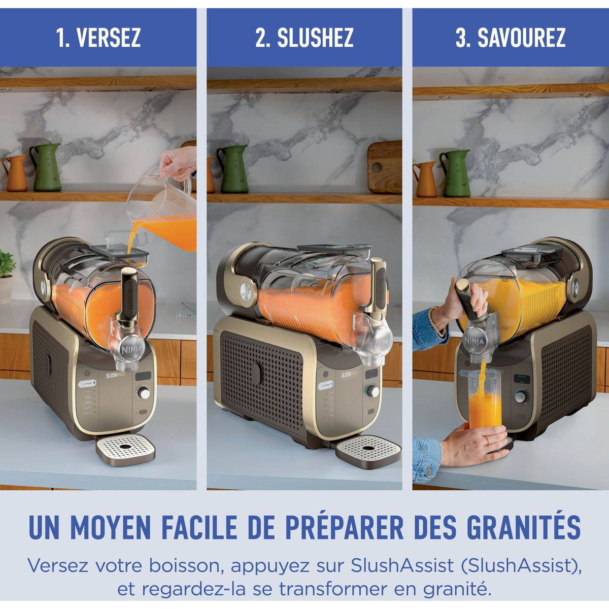Machine à granita Ninja SLUSHi MAX FS605EU – 4,4 L, 5 programmes – Noir