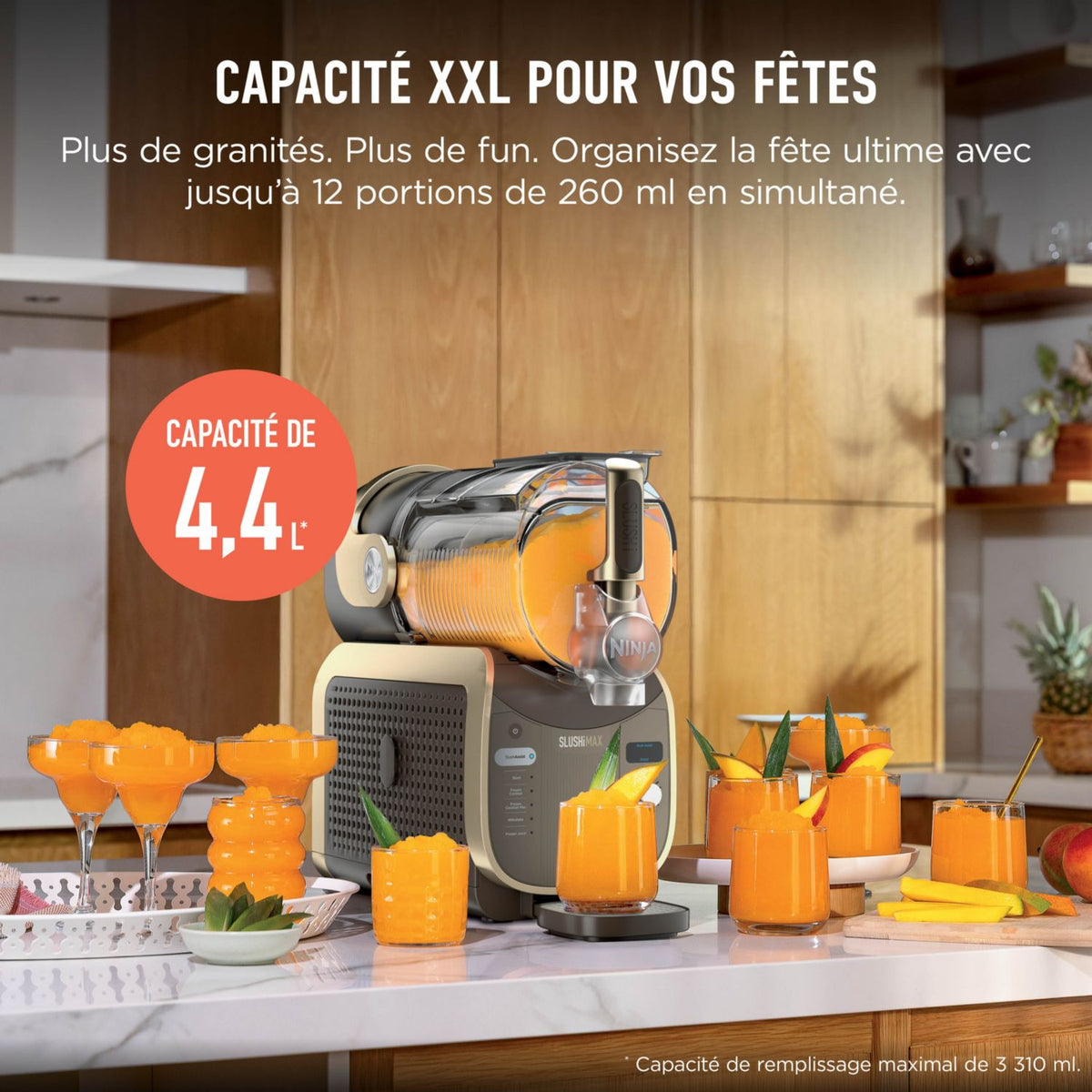 Machine à granita Ninja SLUSHi MAX FS605EU – 4,4 L, 5 programmes – Noir