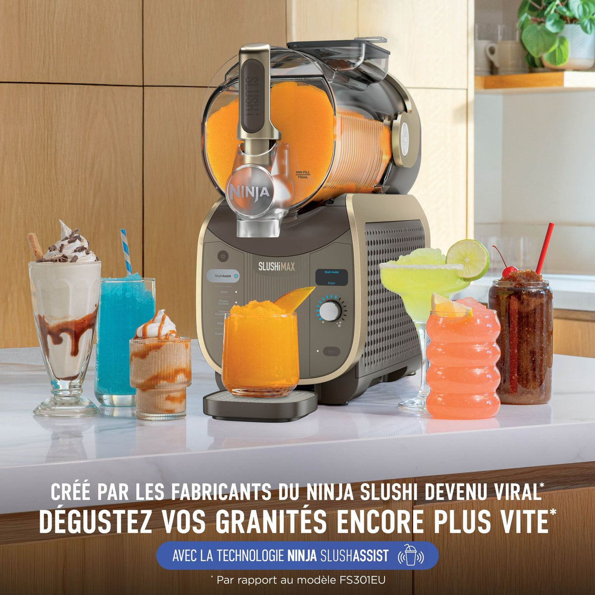 Machine à granita Ninja SLUSHi MAX FS605EU – 4,4 L, 5 programmes – Noir