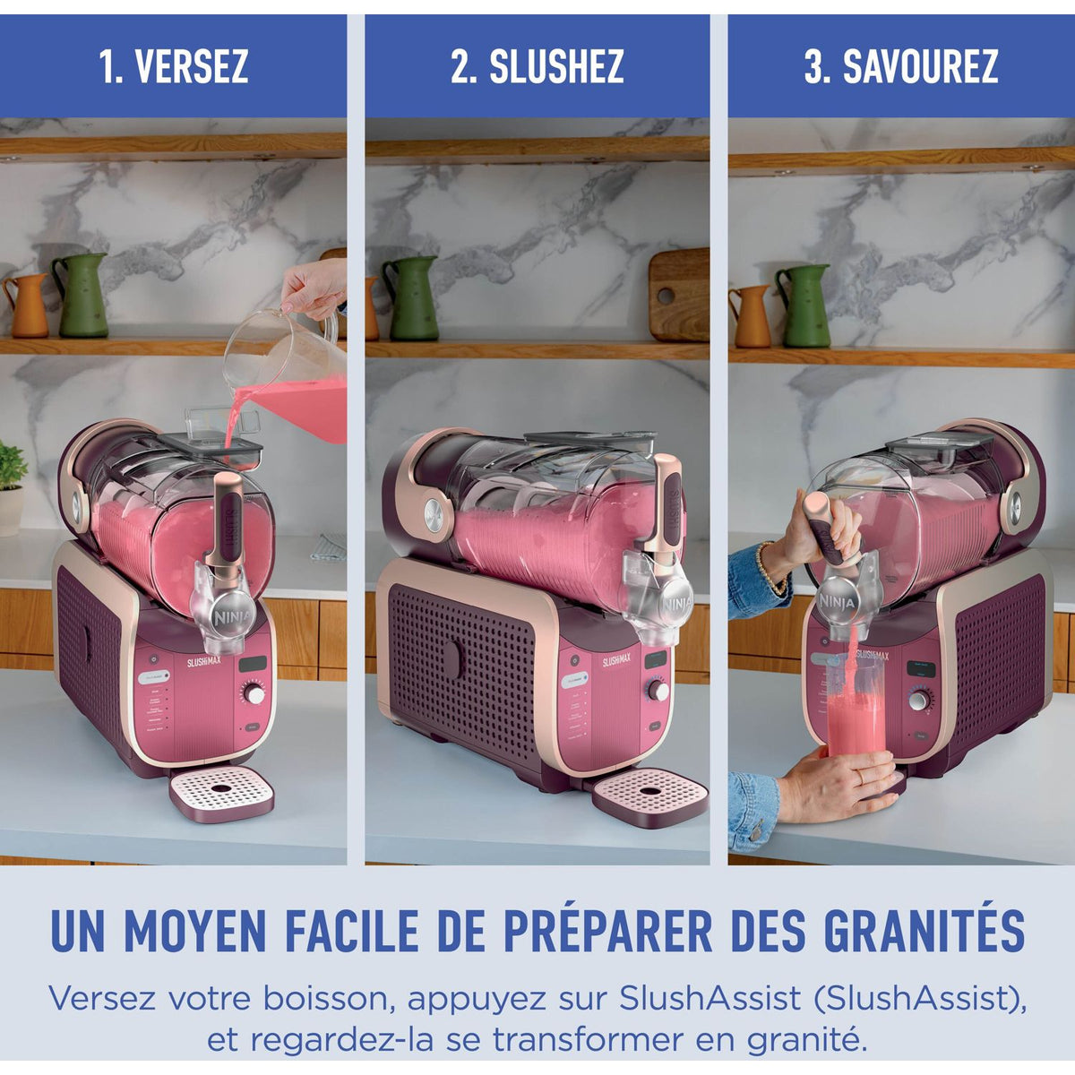 Machine à granita Ninja SLUSHi MAX FS605EU – 4,4 L, 5 programmes – Orange sanguine