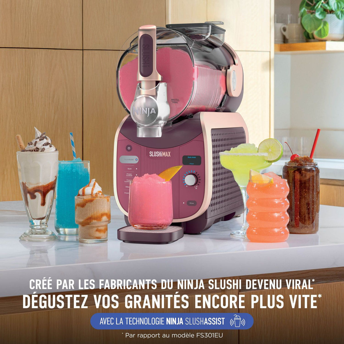 Machine à granita Ninja SLUSHi MAX FS605EU – 4,4 L, 5 programmes – Orange sanguine