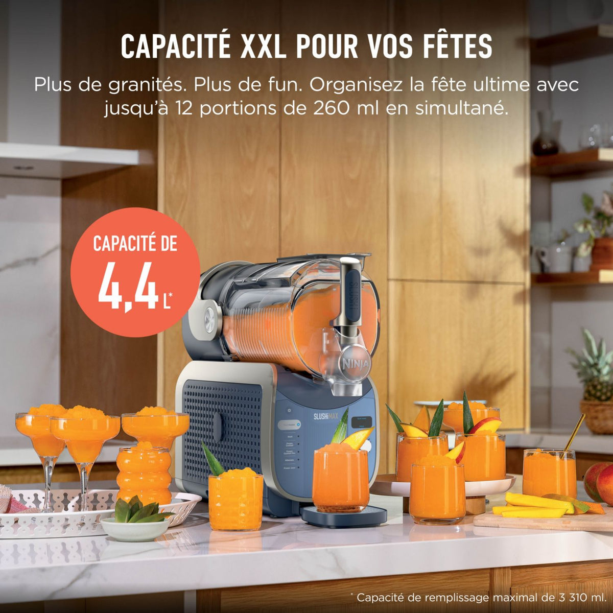 Machine à granita Ninja SLUSHi MAX FS605EU – 4,4 L, 5 programmes – Bleu