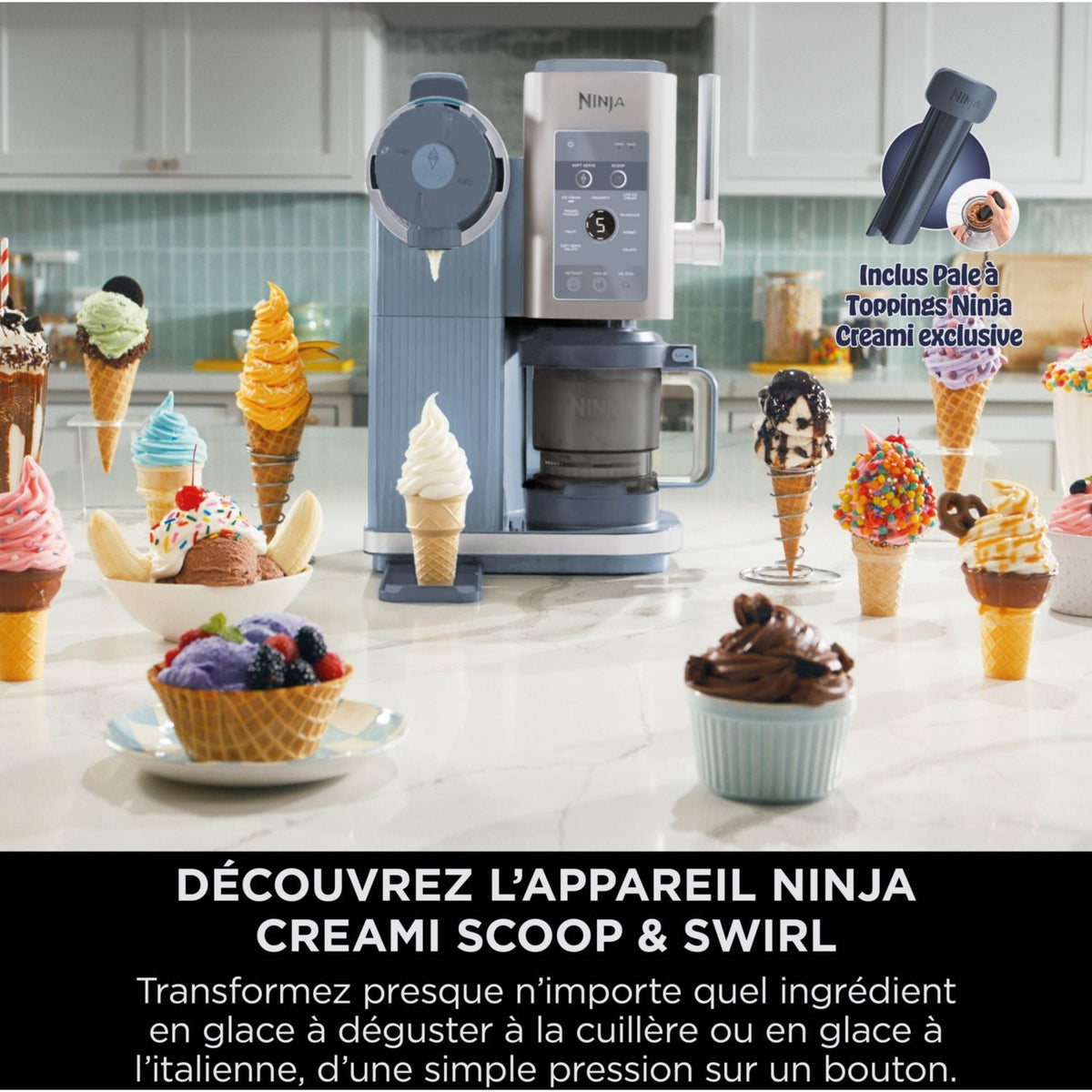 Sorbetière Ninja Creami swirl NC702EU
