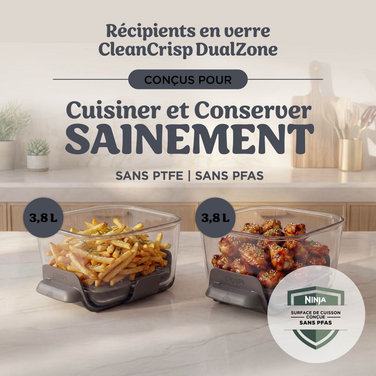 Friteuse sans huile Ninja CRISPi DualZone 8 fonctions DD102EU – Bleu