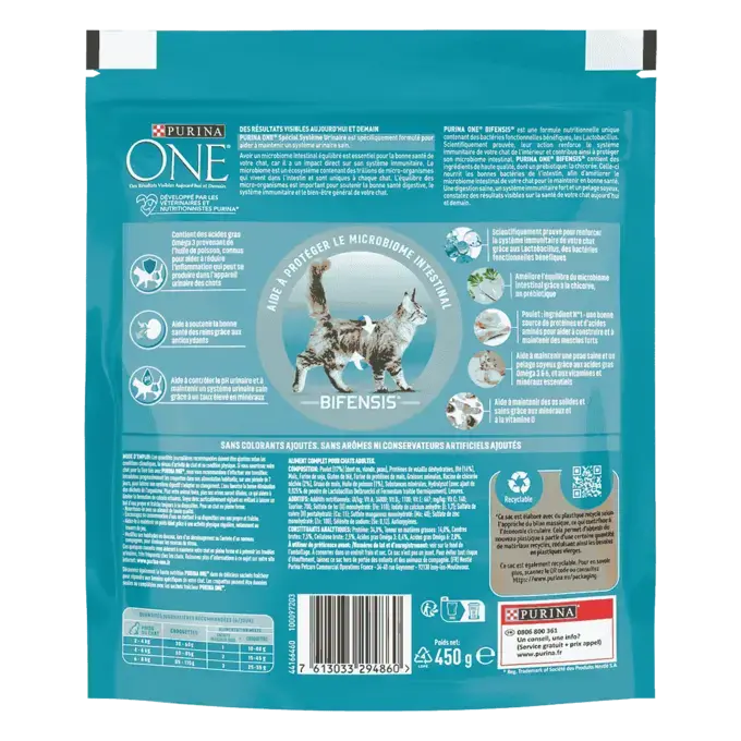 Purina ONE® Bifensis Spécial Système Urinaire – Croquettes au Poulet pour Chat