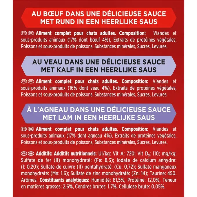 GOURMET™ Mon Petit Intense Sélection à la Viande (Boeuf, Agneau et Veau)