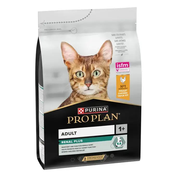 Purina® Pro Plan® Adult RENAL PLUS, Riche en Poulet - Croquettes pour Chat aidant au maintien d'une bonne santé rénale