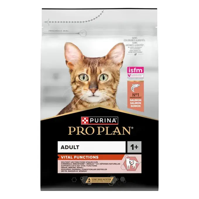 PURINA® PRO PLAN® Adult VITAL FUNCTIONS Riche en Saumon - Croquettes pour chat soutenant les les fontions vitales clés