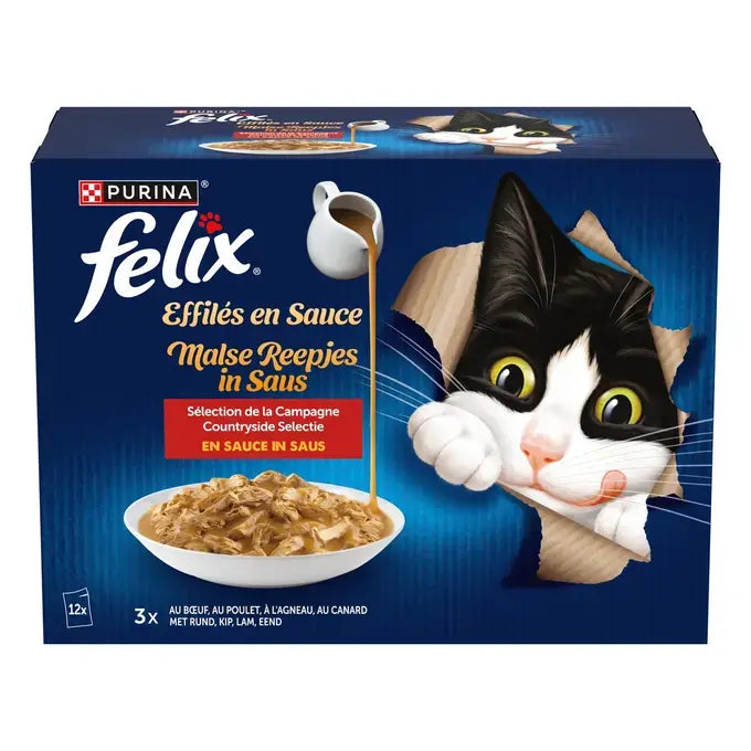 FELIX® Tendres Effilés avec encore plus de Sauce Sélection de la Campagne