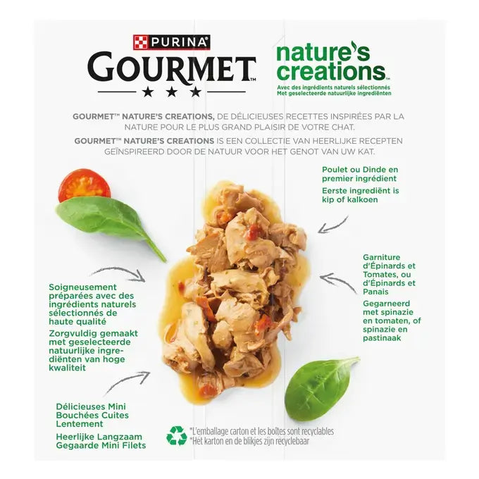 GOURMET™ NATURE'S CREATIONS Mini Bouchées Coffret de Volaille - Boîtes pour chat