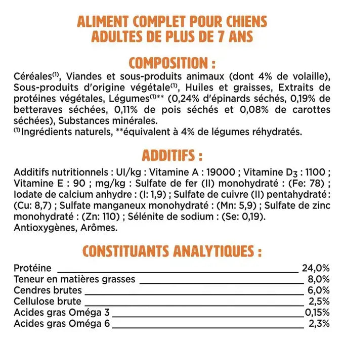 FIDO® CROQ’ MIX® Senior À la Volaille & aux Légumes - Croquettes pour Chien