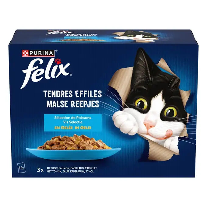 FELIX® - Sachets pour chat Sensations en Gelée - Sélection Poisson