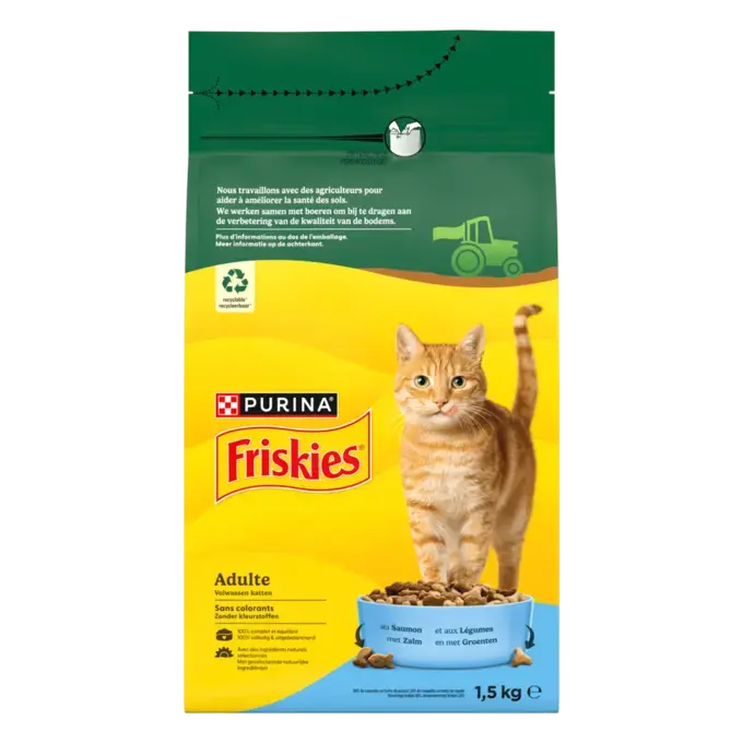FRISKIES® GATO ADULTO – Pienso al Salmón con Verduras