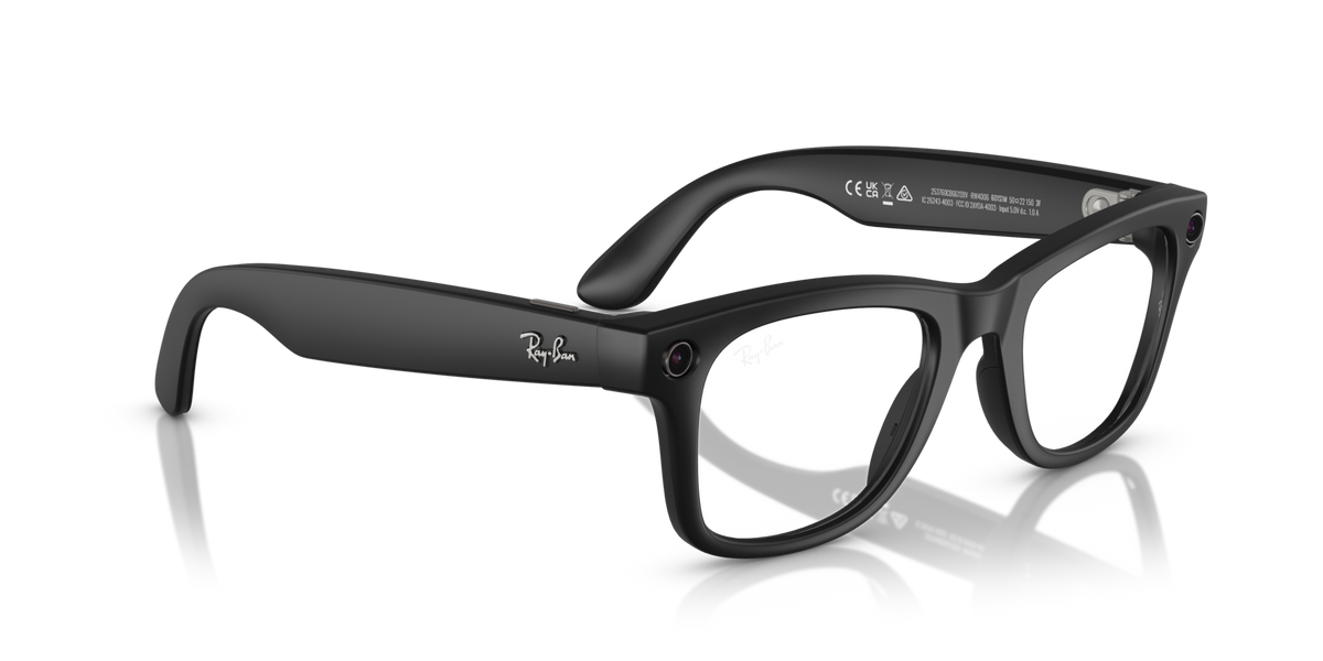 Ray-Ban Meta (Gen 1) Wayfarer - Mat Noir / Incolore/Vert Graphite