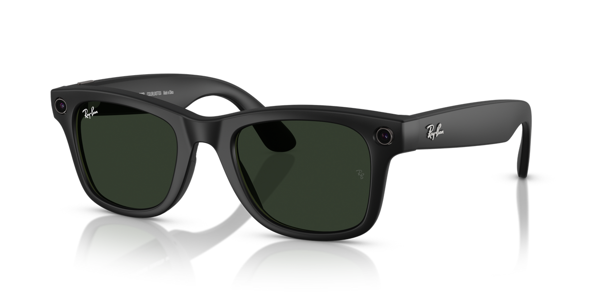 Ray-Ban Meta (Gen 1) Wayfarer - Mat Noir / Incolore/Vert Graphite