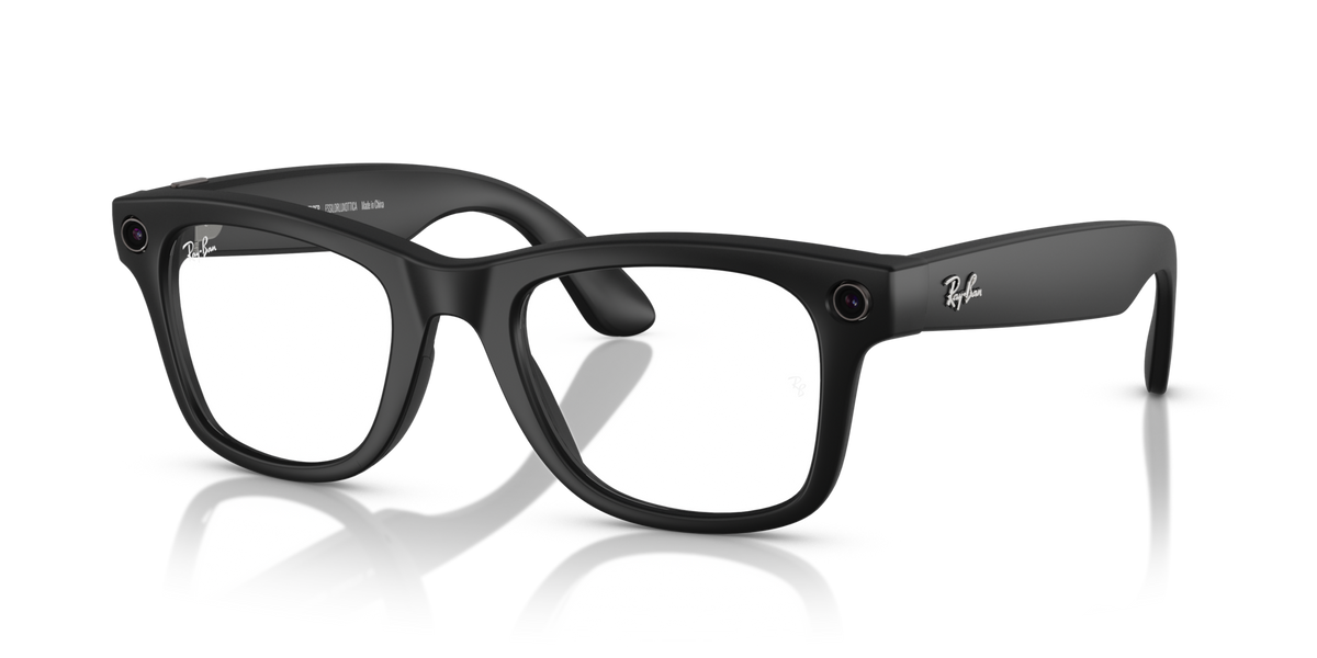 Ray-Ban Meta (Gen 1) Wayfarer - Mat Noir / Incolore/Vert Graphite