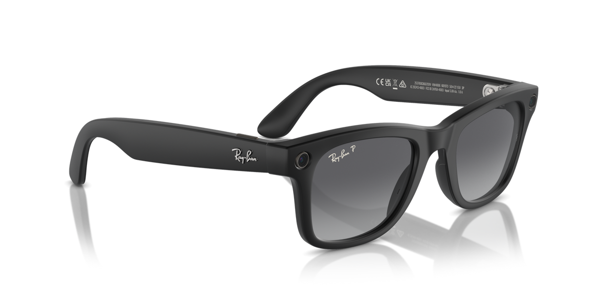 Ray-Ban Meta (Gen 1) Wayfarer - Mat Noir / Graphite polarisé