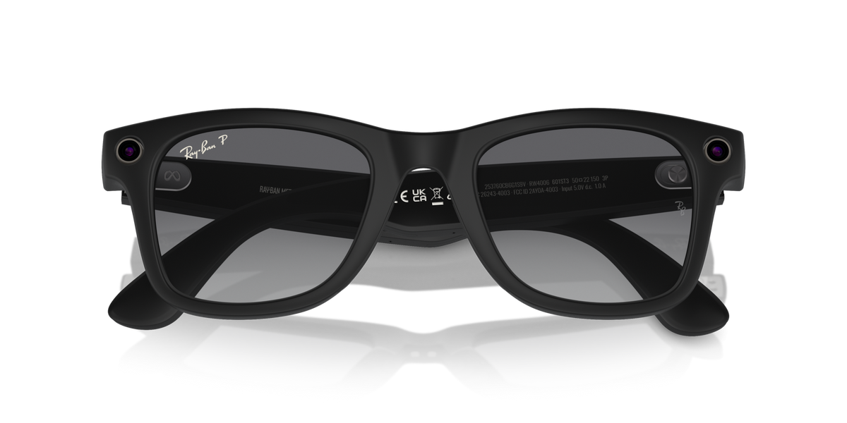 Ray-Ban Meta (Gen 1) Wayfarer - Mat Noir / Graphite polarisé