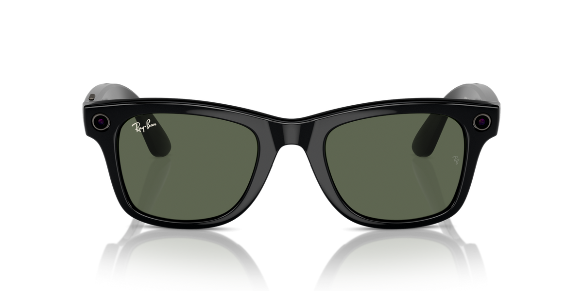 Ray-Ban Meta (Gen 1) Wayfarer - Brillant Noir / Vert G-15