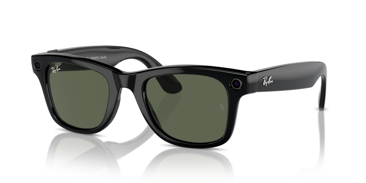 Ray-Ban Meta (Gen 1) Wayfarer - Brillant Noir / Vert G-15
