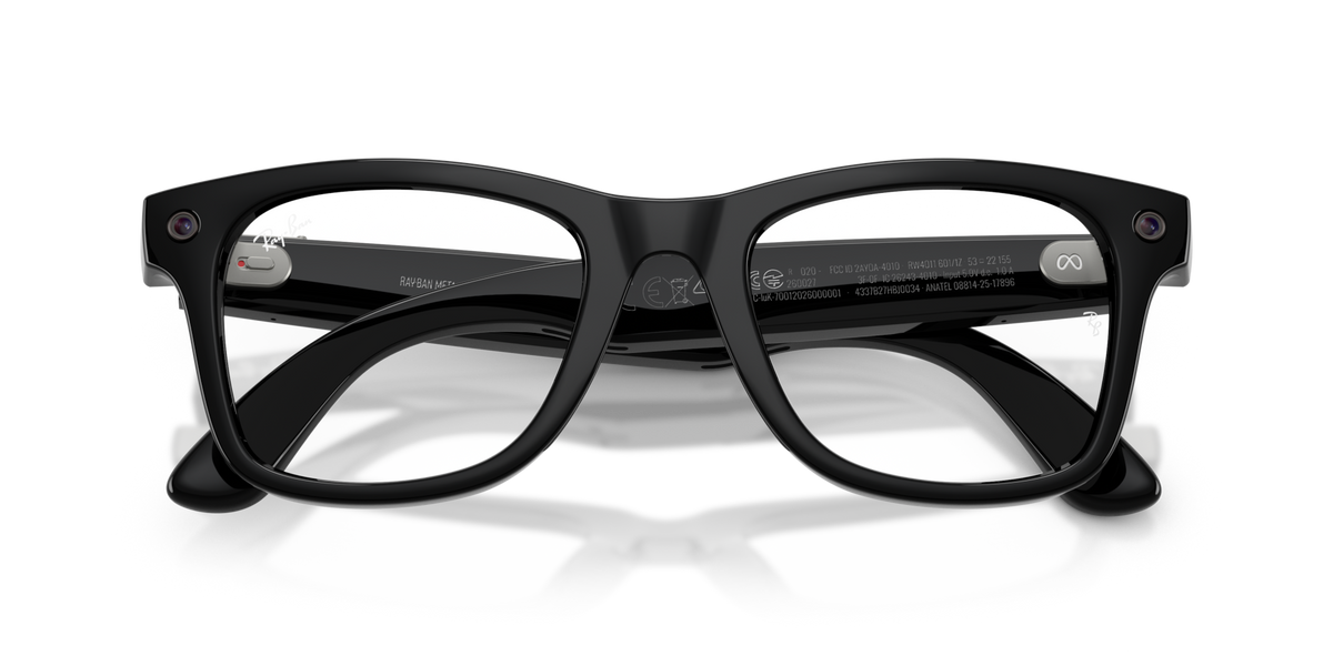 Ray-Ban Meta (Gen 3) Wayfarer - Brillant Noir / Transparent/Gris