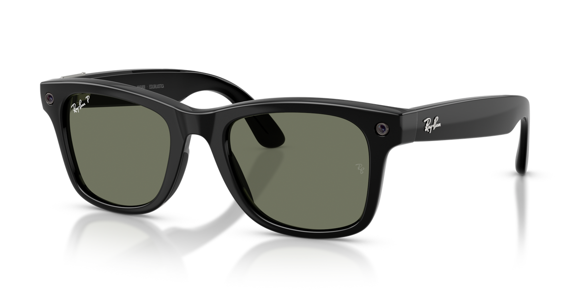 Ray-Ban Meta (Gen 3) Wayfarer - Poli Noir / Vert Polarisé