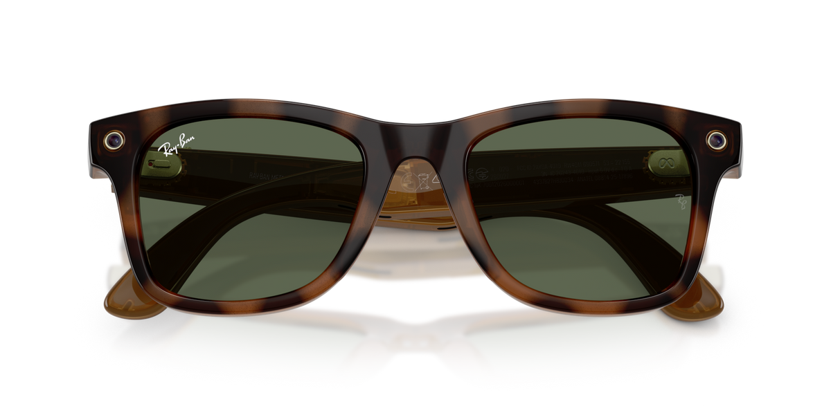 Ray-Ban Meta (Gen 3) Wayfarer - Poli Havana / Vert G-15