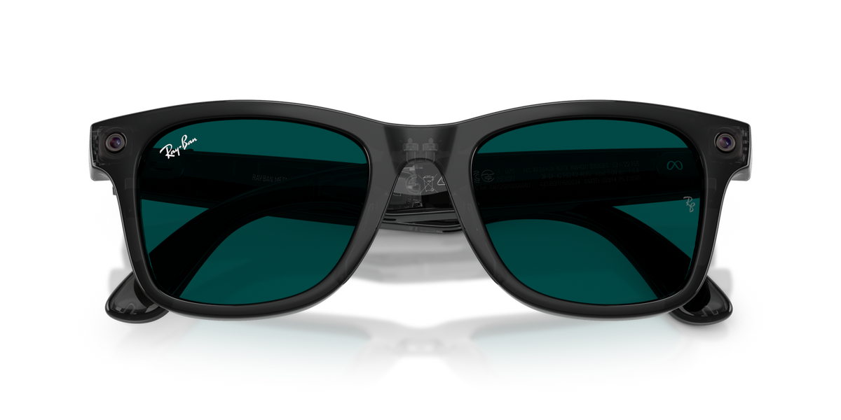 Ray-Ban Meta (Gen 3) Wayfarer - Poli Transparent Noir / Transparent/Aigue-marine