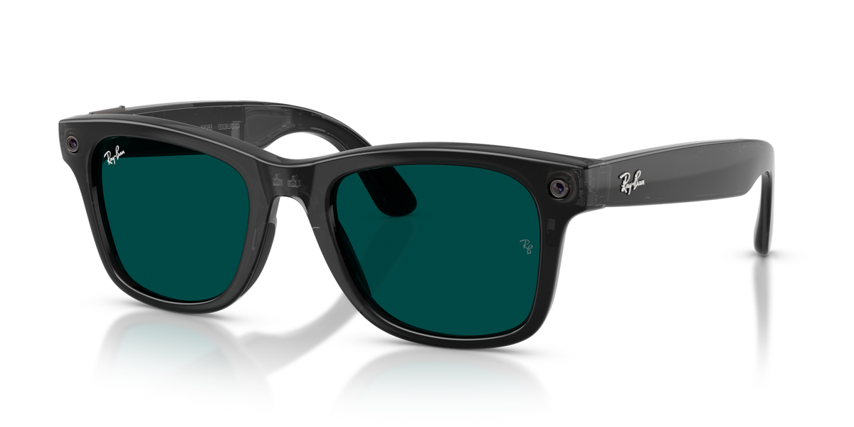 Ray-Ban Meta (Gen 3) Wayfarer - Poli Transparent Noir / Transparent/Aigue-marine