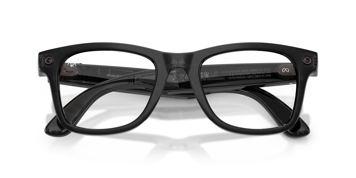 Ray-Ban Meta (Gen 3) Wayfarer - Poli Transparent Noir / Transparent/Aigue-marine