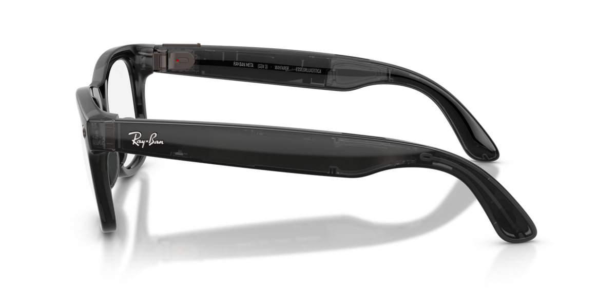 Ray-Ban Meta (Gen 3) Wayfarer - Poli Transparent Noir / Transparent/Aigue-marine