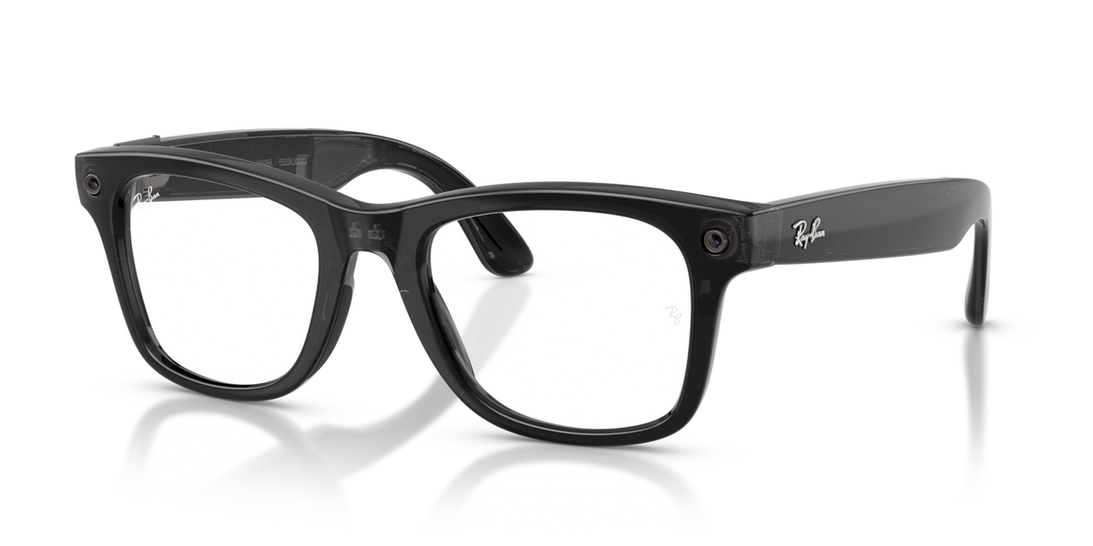 Ray-Ban Meta (Gen 3) Wayfarer - Poli Transparent Noir / Transparent/Aigue-marine