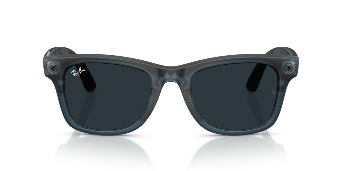 Ray-Ban Meta (Gen 3) Wayfarer - Mat Bleu océan transparent / Transparent/Gris