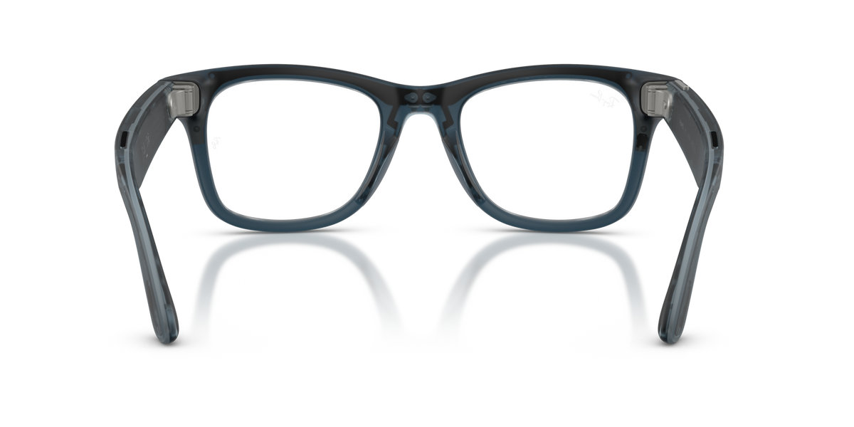 Ray-Ban Meta (Gen 3) Wayfarer - Mat Bleu océan transparent / Transparent/Gris