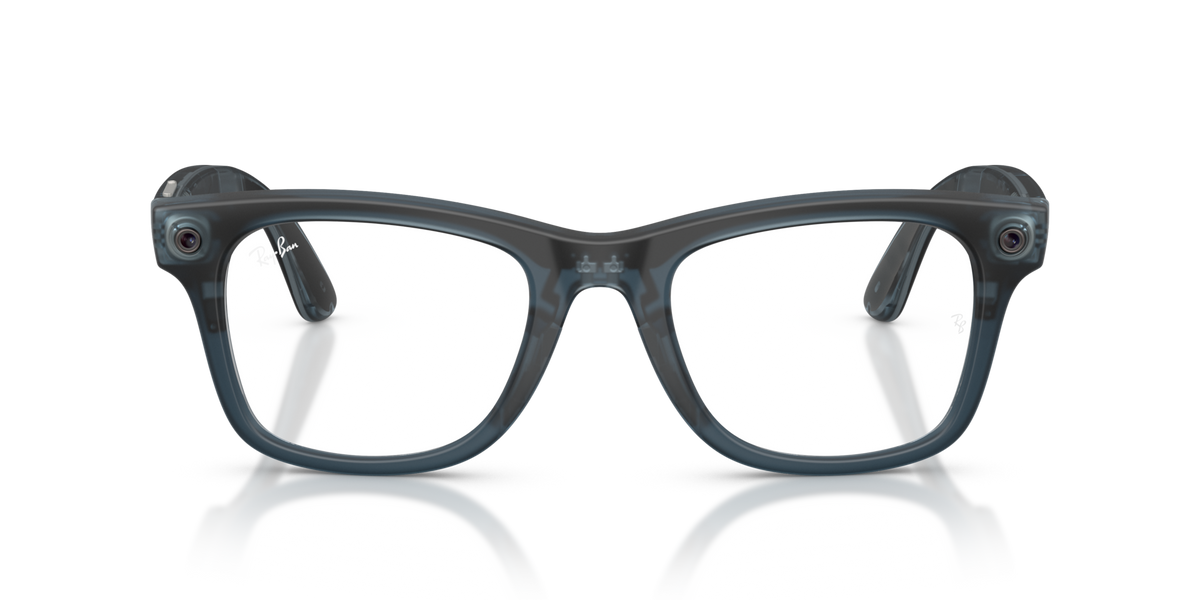 Ray-Ban Meta (Gen 3) Wayfarer - Mat Bleu océan transparent / Transparent/Gris