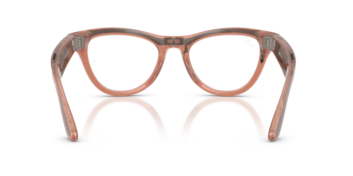 Ray-Ban Meta (Gen 2) Skyler - Brillant Pêche / Incolore/Marron