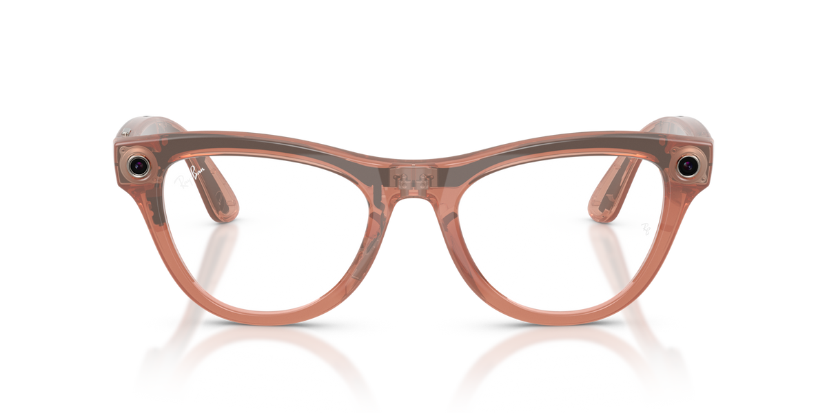 Ray-Ban Meta (Gen 2) Skyler - Brillant Pêche / Incolore/Marron