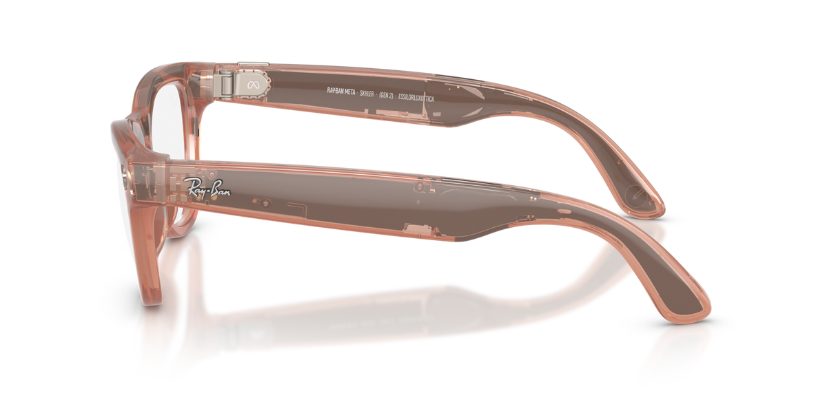 Ray-Ban Meta (Gen 2) Skyler - Brillant Pêche / Incolore/Marron