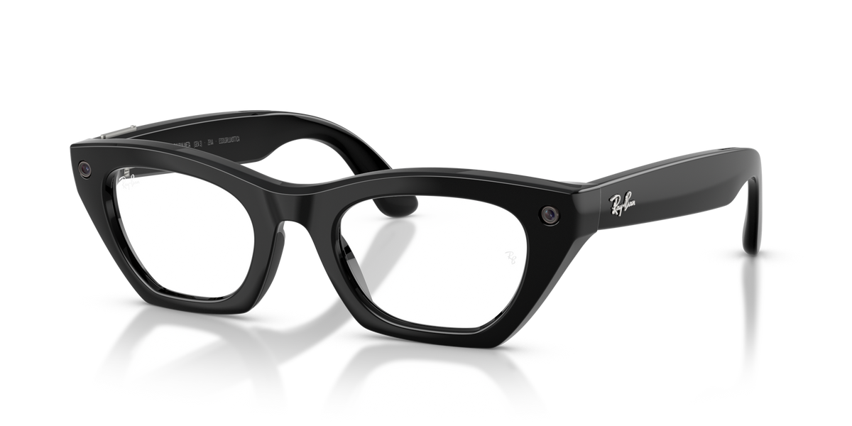 Ray-Ban Meta (Gen 3) Zena - Brillant Noir / Filtre lumière bleu-violet transparent