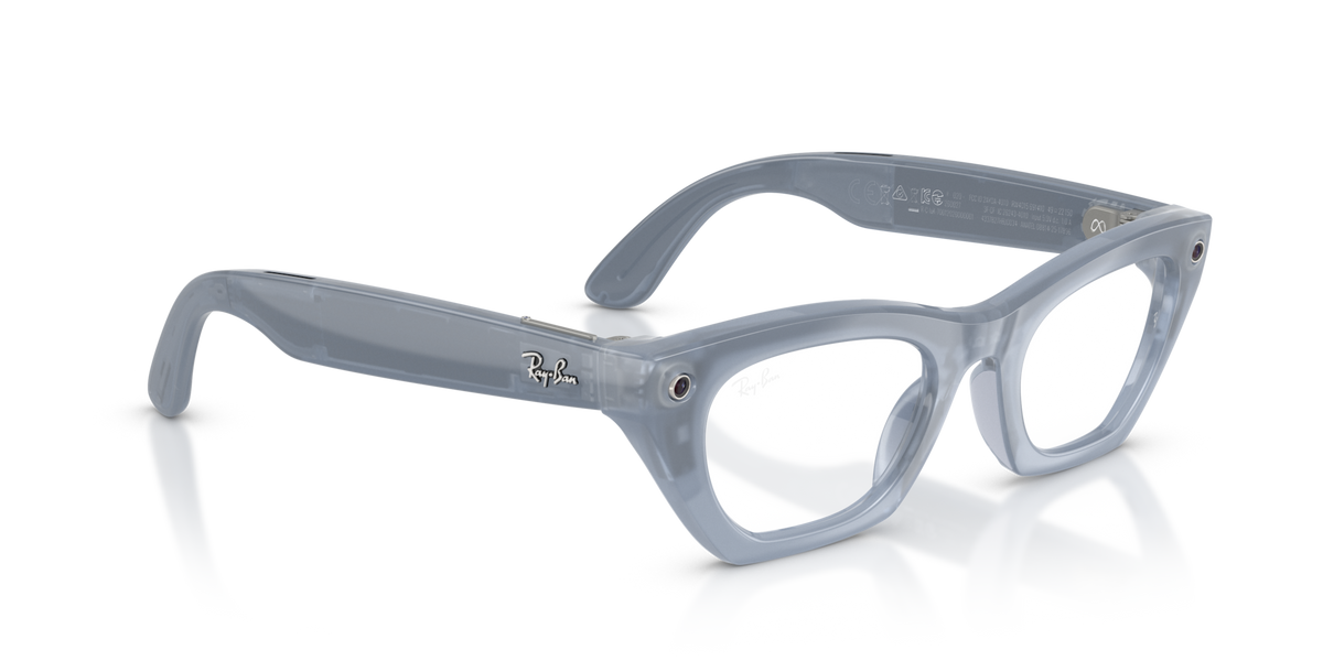 Ray-Ban Meta (Gen 3) Zena - Poli Gris lilas laiteux / Transparent/Cuivre