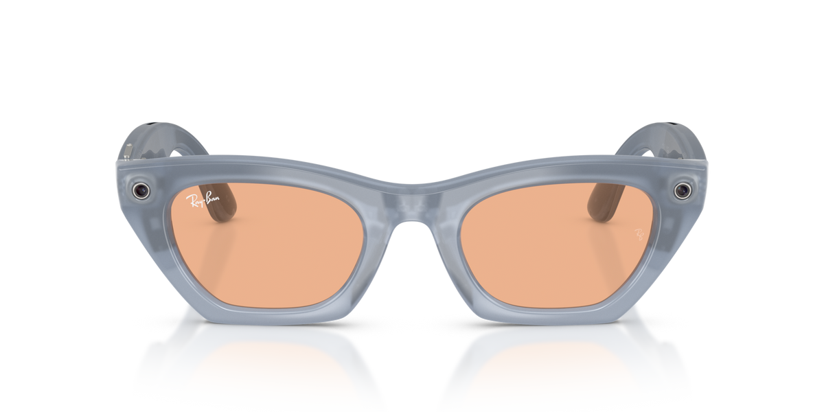 Ray-Ban Meta (Gen 3) Zena - Poli Gris lilas laiteux / Transparent/Cuivre