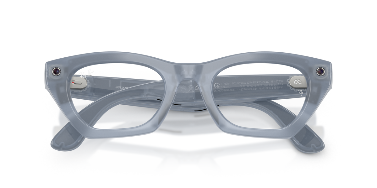 Ray-Ban Meta (Gen 3) Zena - Poli Gris lilas laiteux / Transparent/Cuivre