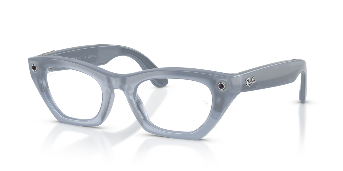 Ray-Ban Meta (Gen 3) Zena - Poli Gris lilas laiteux / Transparent/Cuivre