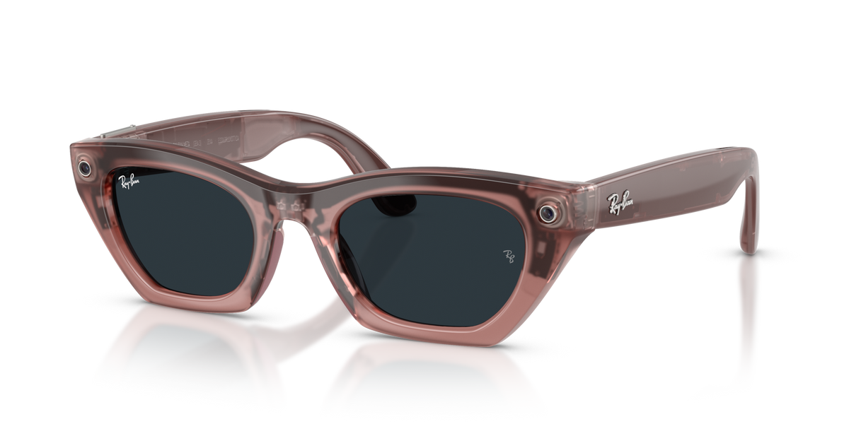 Ray-Ban Meta (Gen 3) Zena - Poli Rose blush laiteux / Transparent/Gris